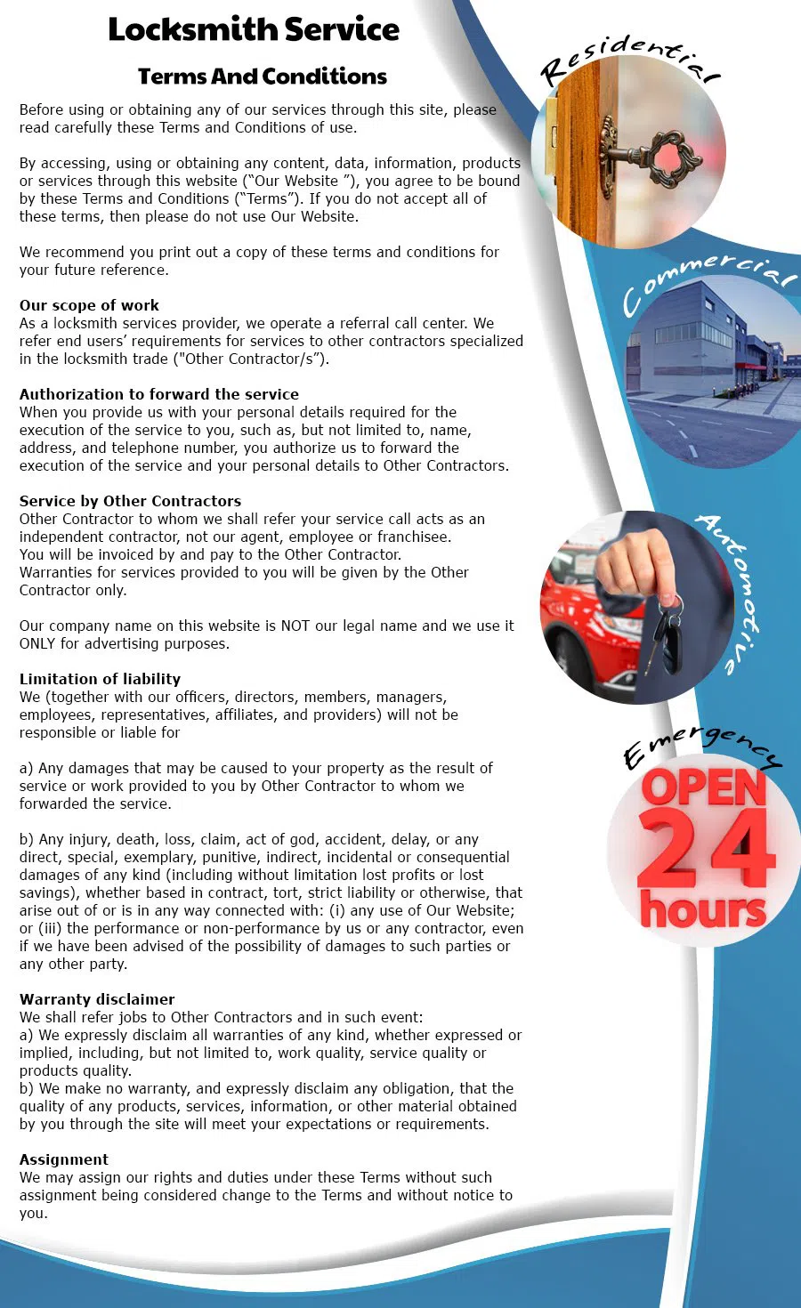 community Locksmith Store North Charleston, SC 843-620-0137 - terms-ls